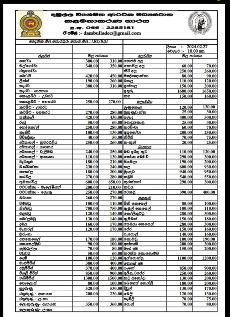 මාස 06කට පසුව අඩුම එළවළු මිල අද වාර්තා වෙයි 1 Iri News image 13 Iri News